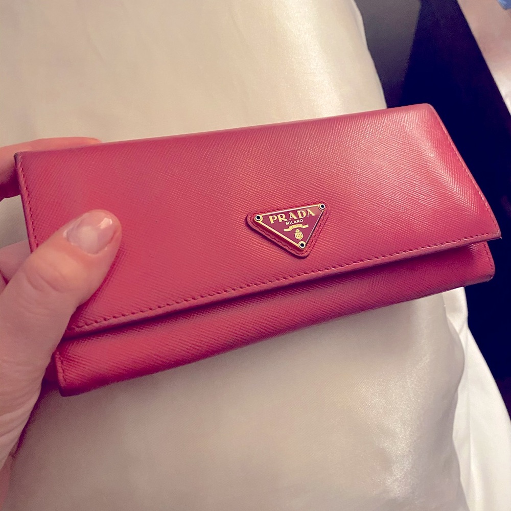 Authentic Pink Prada Wallet